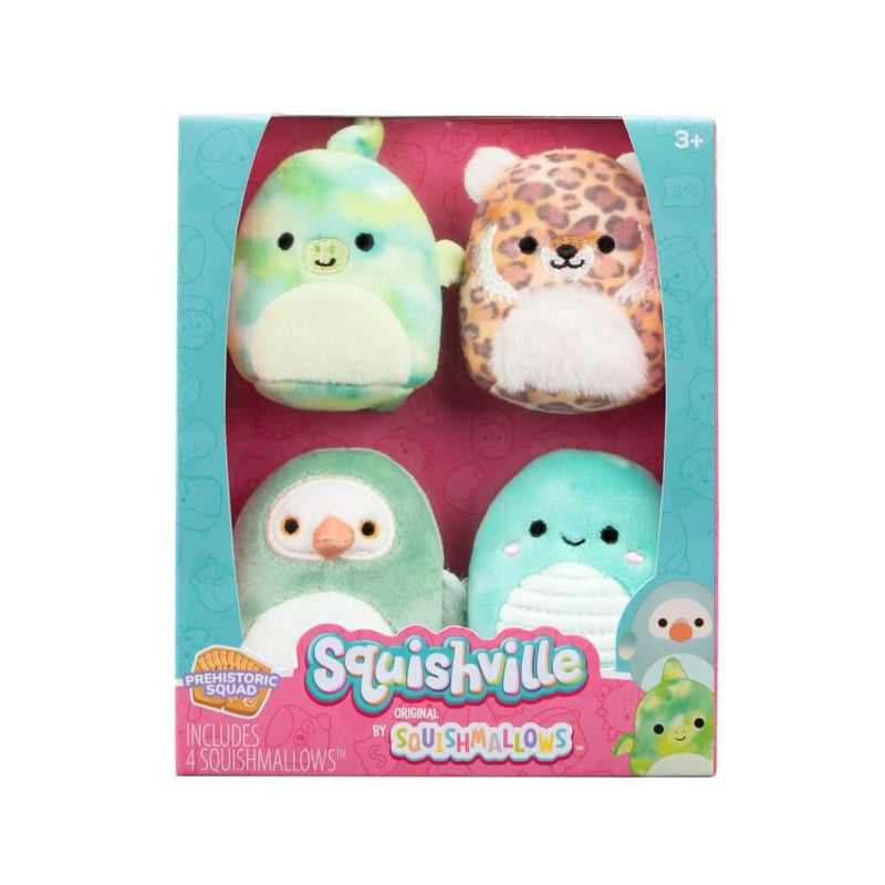 Squishville Mini Squishmallow 4 Pack | Prehistoric Squad