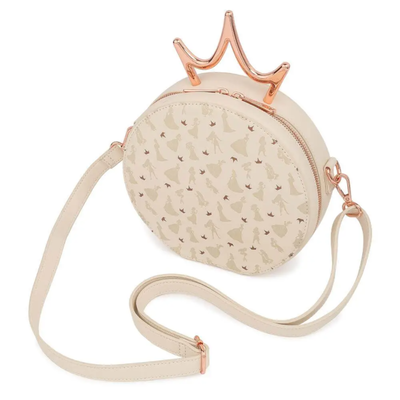 Disney Princess  |  Ultimate Metal Crown  8” Faux Leather Crossbody Bag