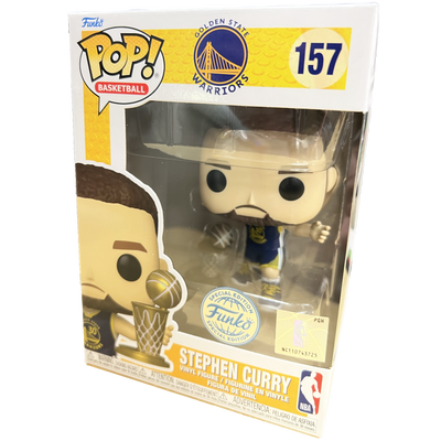 PoP! Stephen Curry Golden State Warriors with Trophy Pop! Vinyl Figure #157