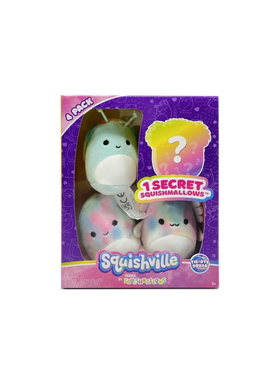 SQUISHMALLOWS SQUISHVILLE | MINI Plush 4 Pack.(1 Secret)