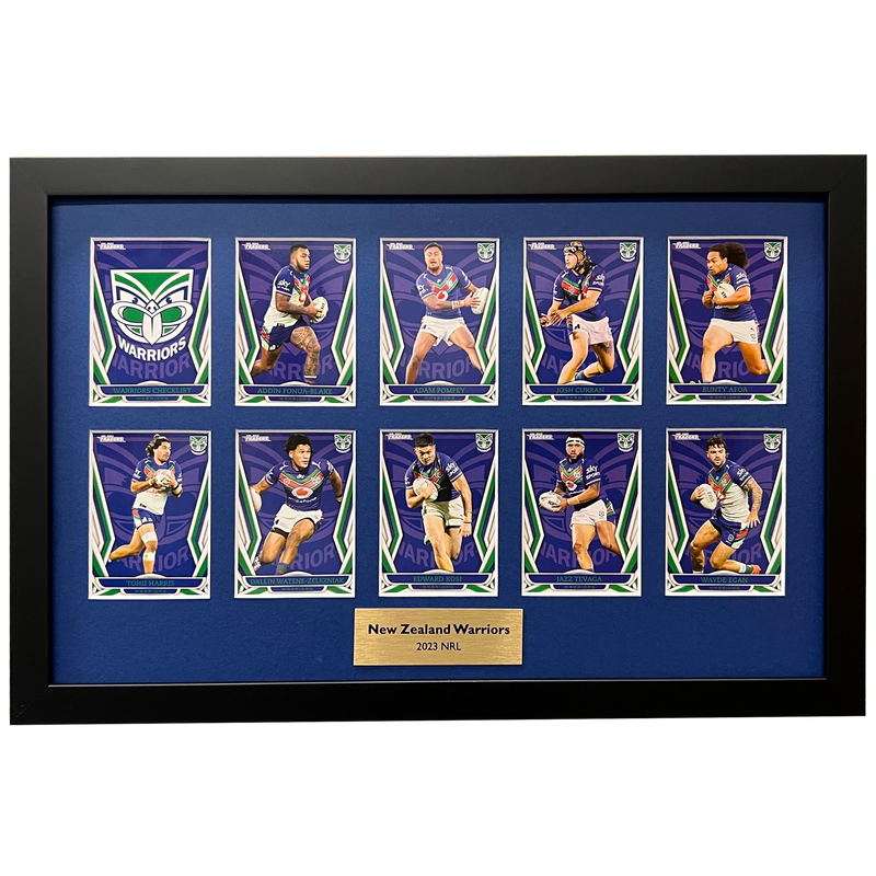 2023 New Zealand Warriors | TLA Trading Card Team Set Framed